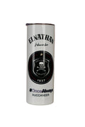 White Skinny Tumbler with black Orlando Pirates logo and name 