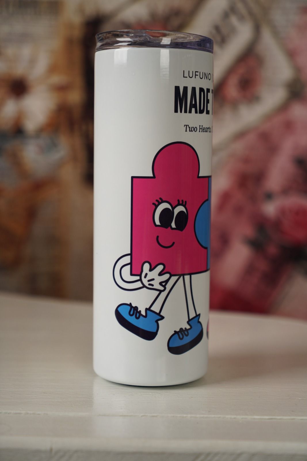 Custom Name Personalised Couple Puzzle Tumbler 600ml