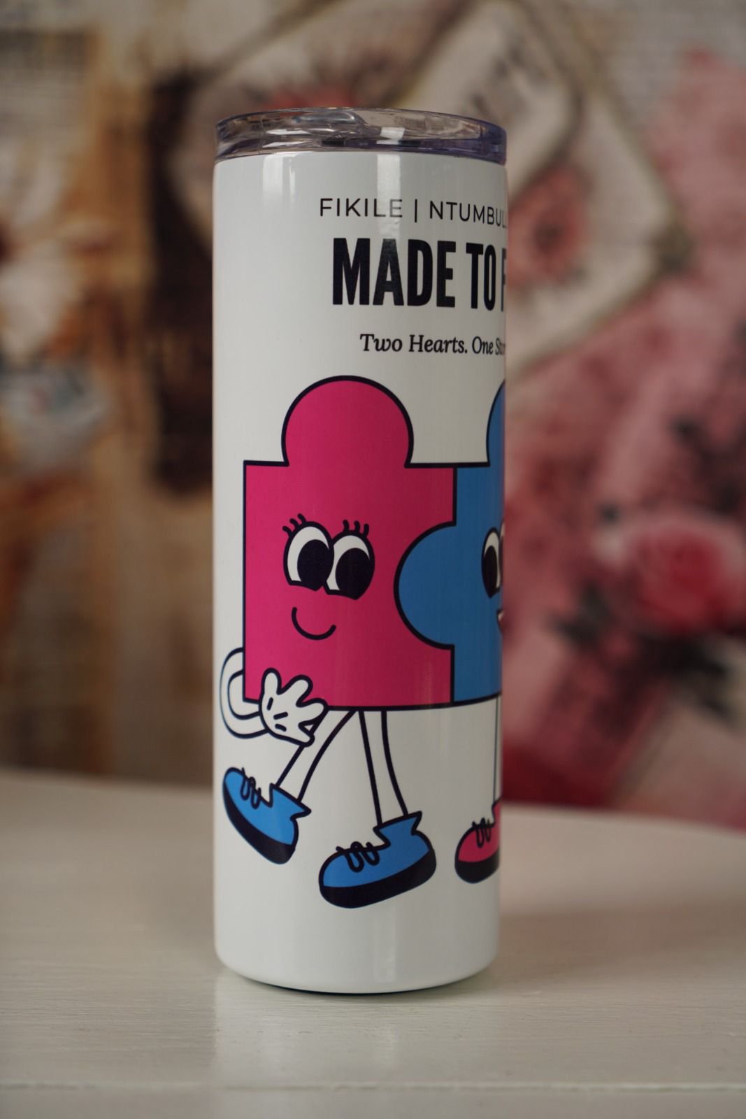 Custom Name Personalised Couple Puzzle Tumbler 600ml