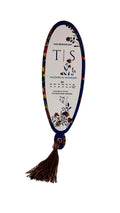 Luxury personalised wedding petal program fan with floral design and tassel in South Africa Front