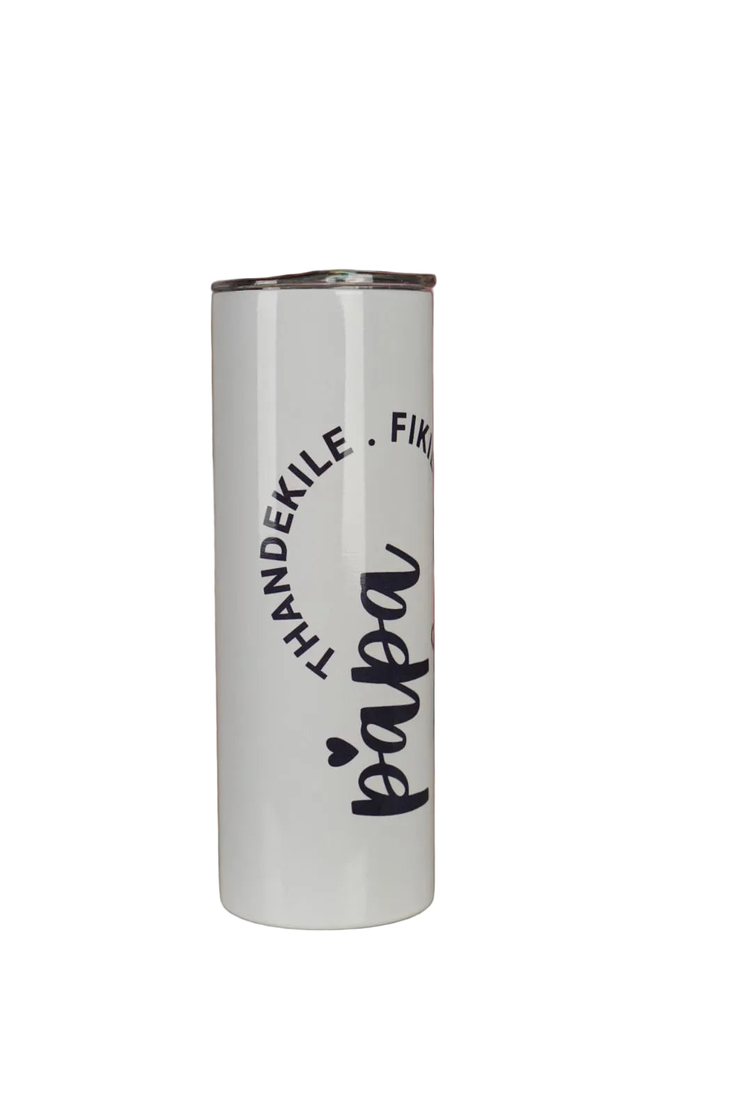 White tumbler with black text on a white background for a special gift for him 