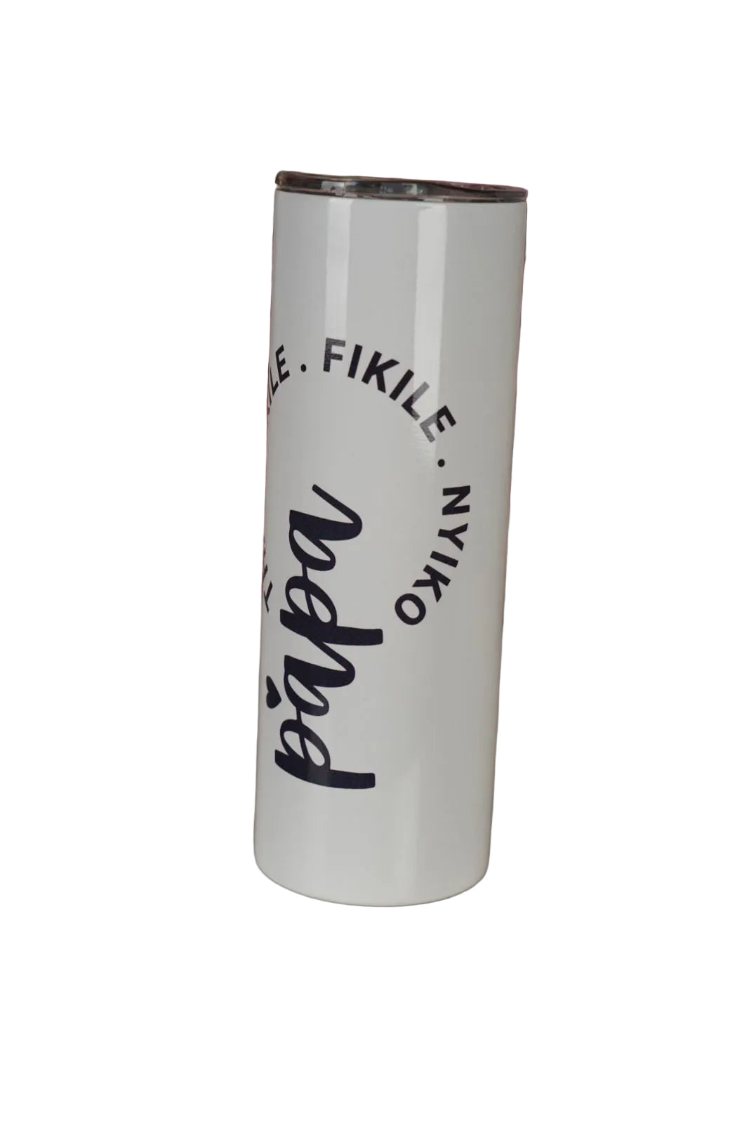 Custom White tumbler written papa customised with children's name