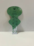 Elegant green personalised wedding program fan with custom wedding timeline in South Africa Front